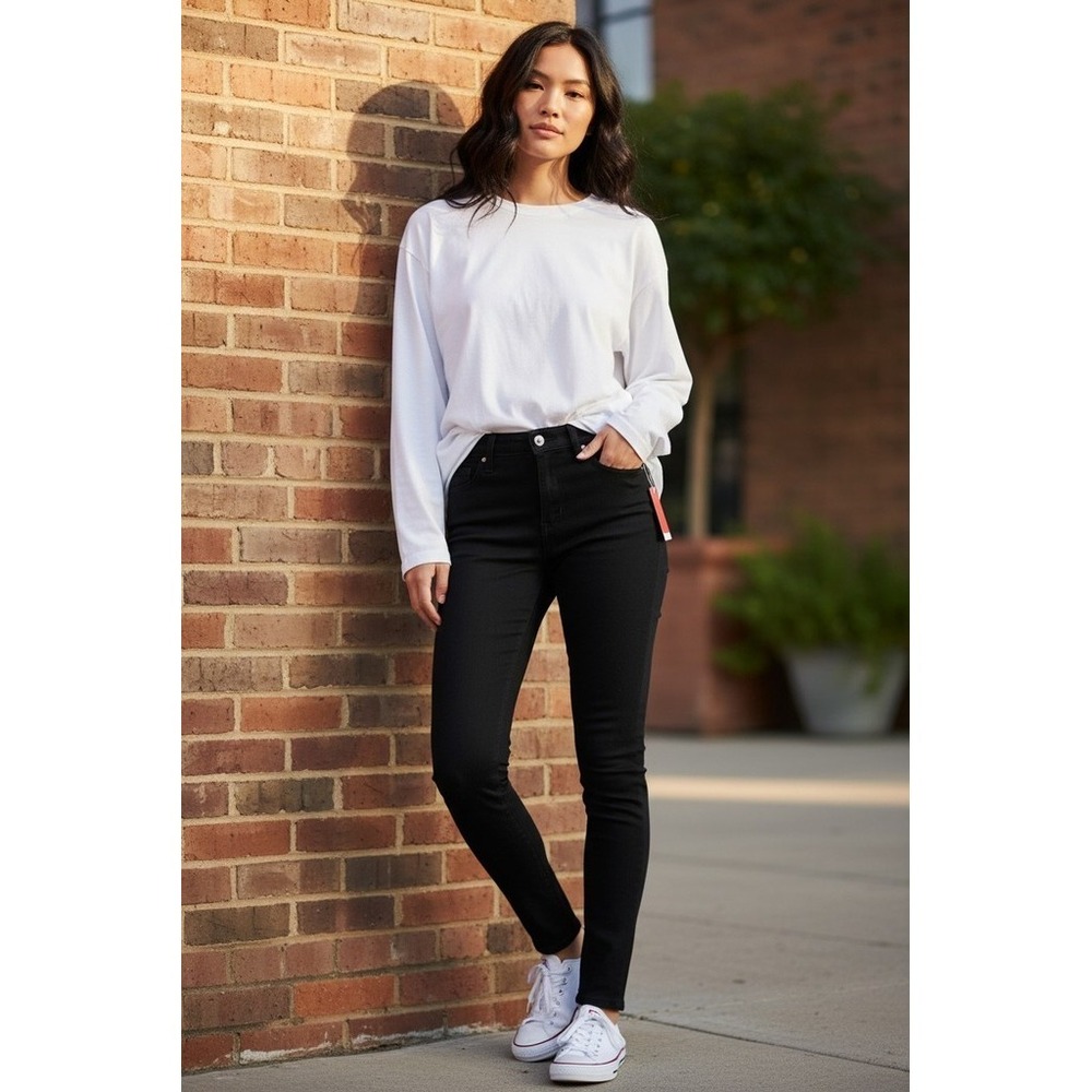 Good American Good Legs Skinny Jeans Women 0/25 Black High Rise Stretch slim NWT